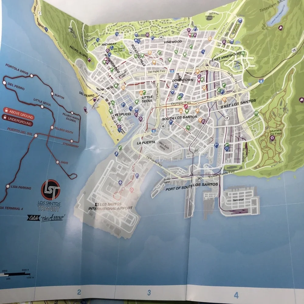 Grand Theft Auto V (Sony PlayStation 4, 2014) Physical Complete‎ w/Map, Mint